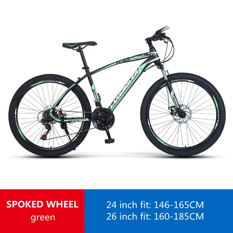 New Model 26 Inch Mountain Bike For Adults High Quality 27 Speed Red Black Green Blue Bicycle Frame Mountain Bike