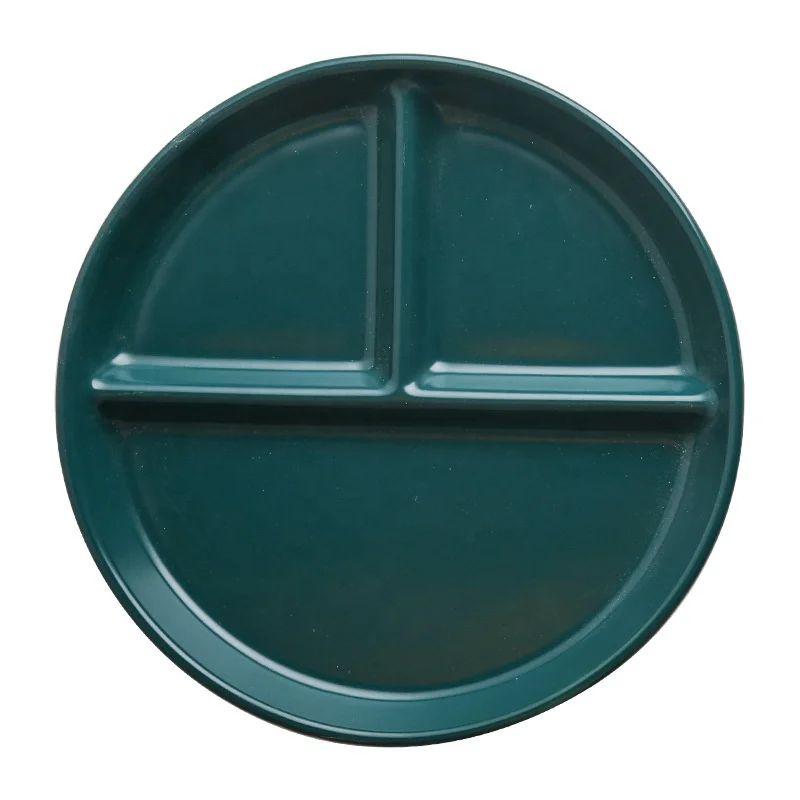 Hot sale restaurant home salad dish kitchen tableware round lunch ceramic divider plate dinner plate
