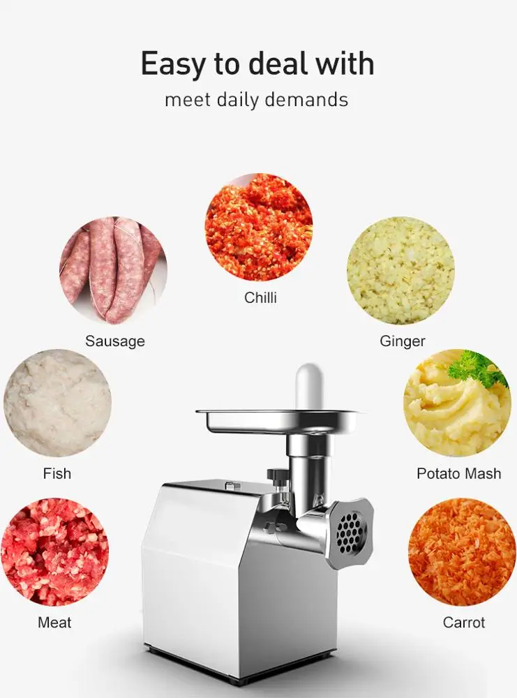 industrial electric spirit meat grinder 70 kg/h frozen meat machine