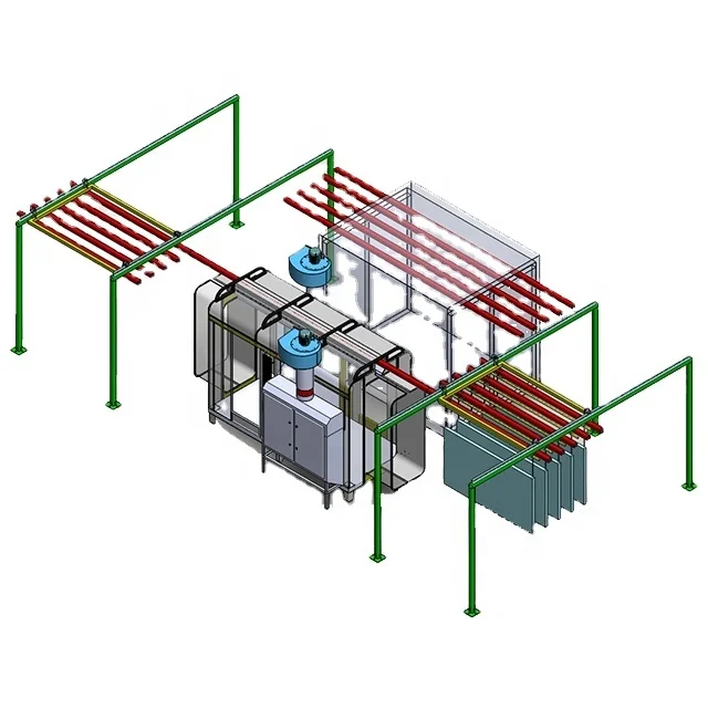 Factory price conveyor moving electrostatic powder coating production line system