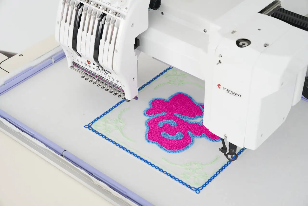 Factory Direct Sales High Quality 1 Head Automatic Computerized Chenille Embroidery Machine Mix Head(Flat+Cording)