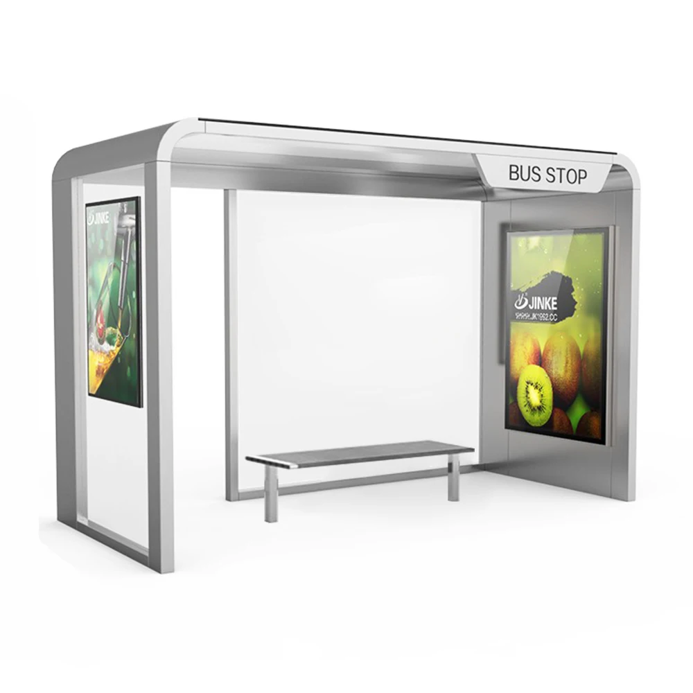 Hot Selling Multi-functional Smart Bus Stop Shelter with Advertising Light Box