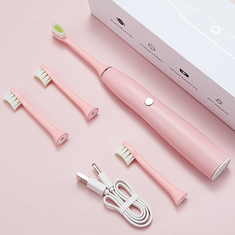 Wholesale USB Fast Charge Rechargeable 4 Heads Luxury Health Sonic Smart Electric Toothbrush for Adults