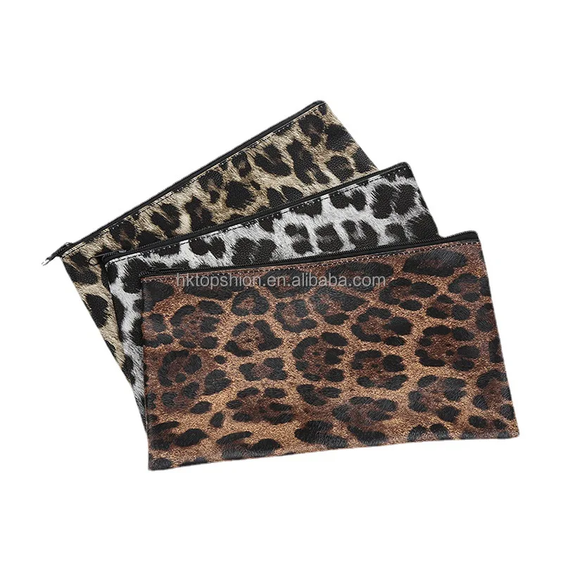 Custom Logo Zipper Bank Bags ,Money Pouch Bank Deposit Bag PU Leather Cash and Coin envelopes zipper