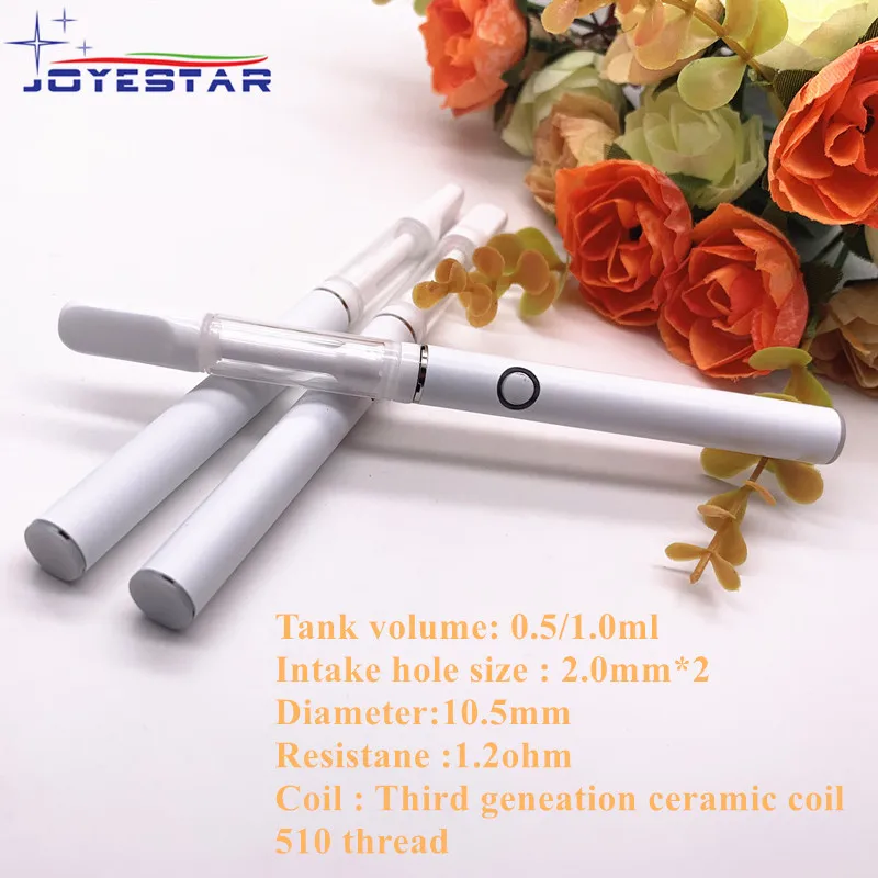 
Leakproof 510 ceramic cbd oil vape pen 0.5ml 1ml empty refillable good taste cbd oil vape pen 