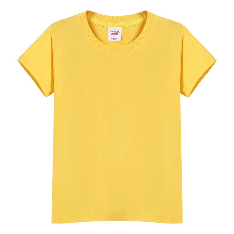 200gsm 100% cotton comfortable kids plain t shirt customize logo kids girls t shirt