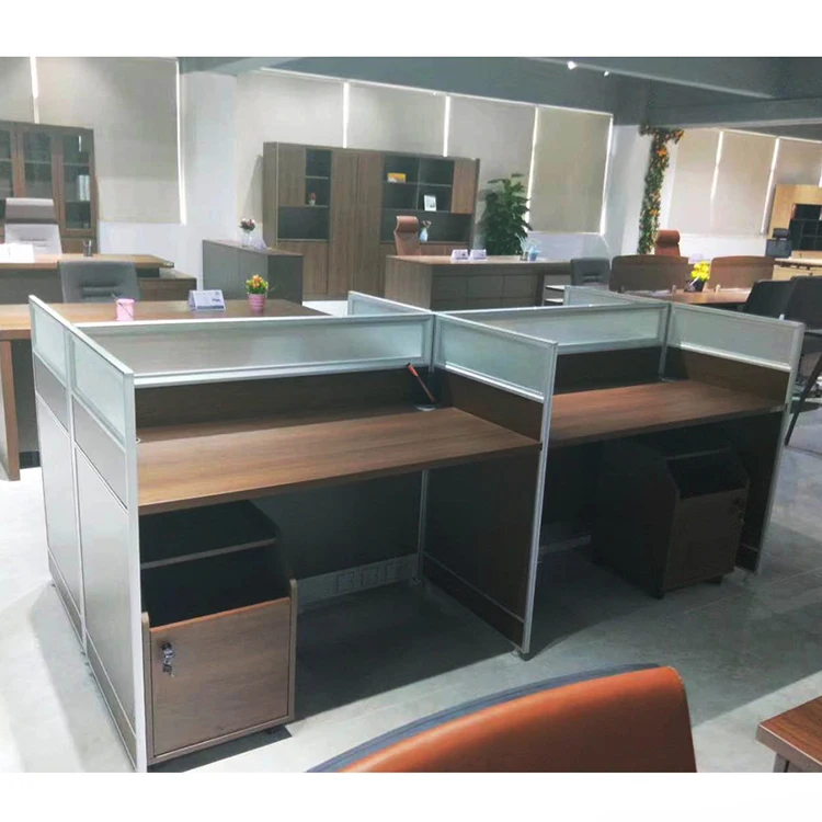 4 Seater Work Bench Modular Office Desk Call Center Partition Table