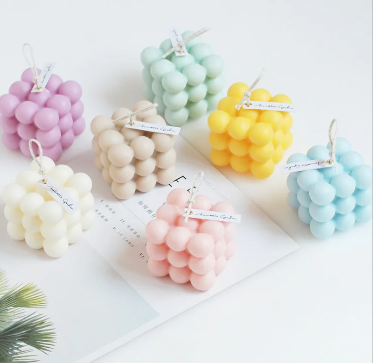 Ароматические свечи из соевого воска на заказ, Свеча-Кубик Рубика для йоги, свадебного подарка или Дня Святого Валентина