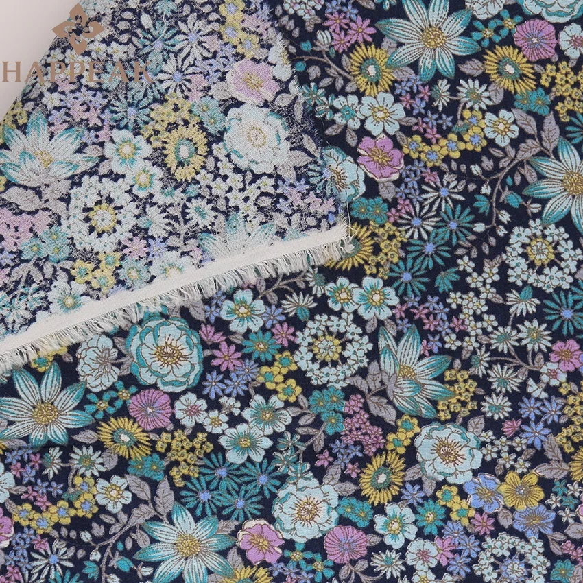 Низкий минимальный заказ оптовая продажа ткань из хлопка с цветочным принтом в наличии хлопчатобумажная для одежды