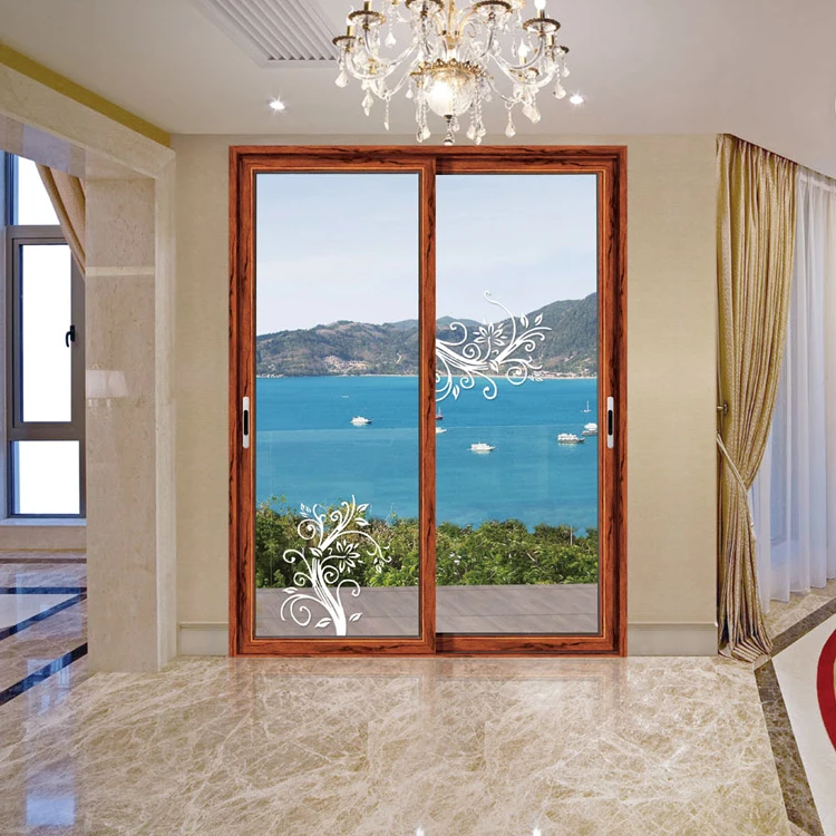 Foshan factory aluminium profile bullet proof glazed sliding doors patio door balcony security sliding door