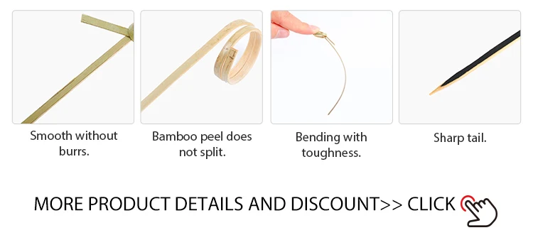 Popular Product Disposable Bamboo Knot Skewer Handmade