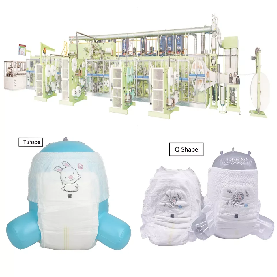 Second Hand Baby Diapers Production Equipment Used Automatic Adult Baby Diaper Making Machine  Baby nappy Making Machine