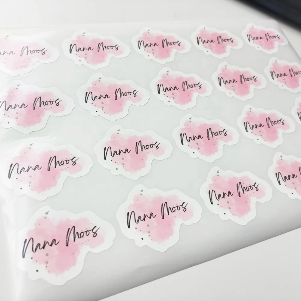 Paper or Vinyl Custom Any Shape Text Image Strong Adhesive Printing Logo Stickers Weatherproof Editable DIY Label On Sheet