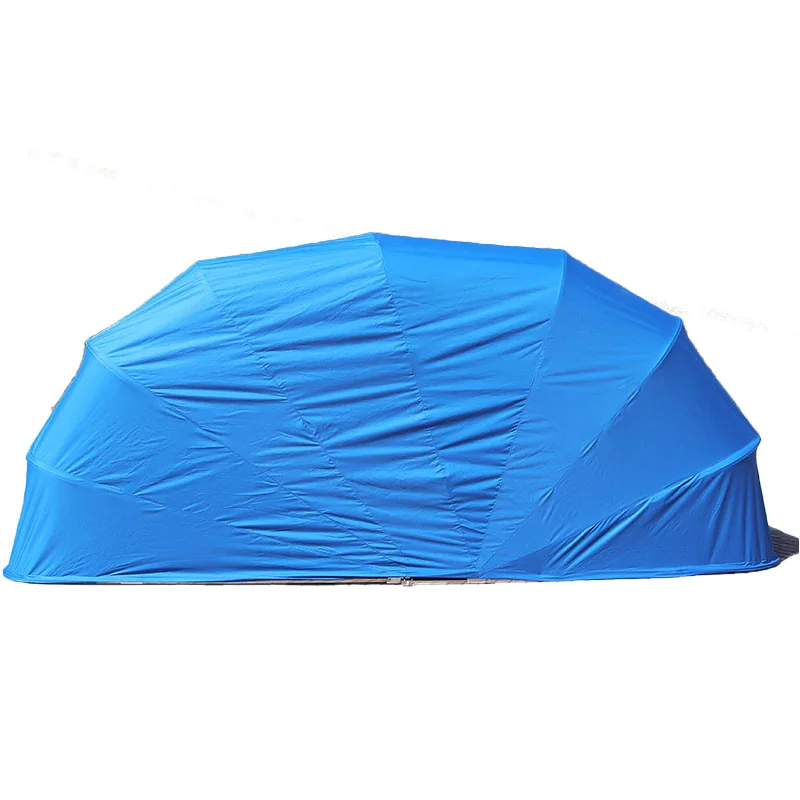 Portable Storage Shed for Car Garden Garage Canopy Completely Folded on Ground Sunshade Full Car Cover Waterproof vehicle cover