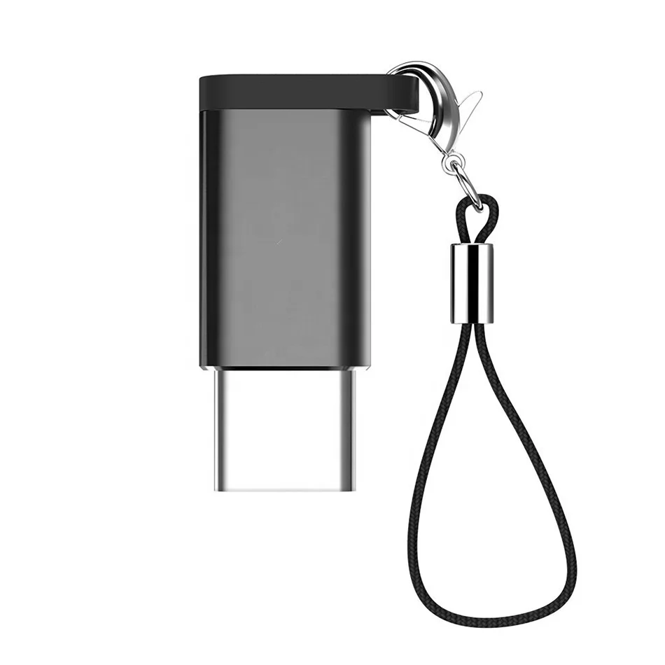 Micro USB To Type-C Adapter Converter With Lanyard For Mi 6 Charging Data USB OTG Connector Adapters