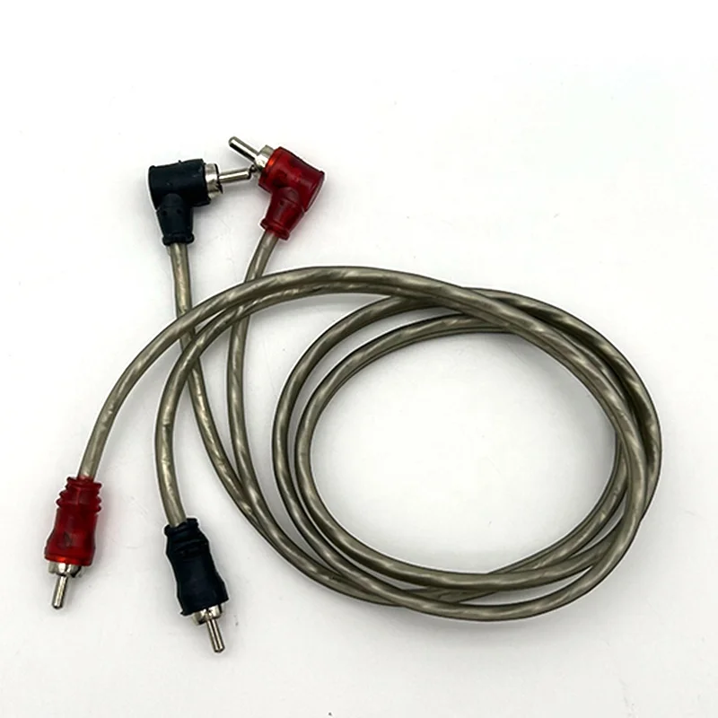 Copper car audio 2 rca to 2 rca cable  car stereo audio cable 1m 2 channel car rca cable