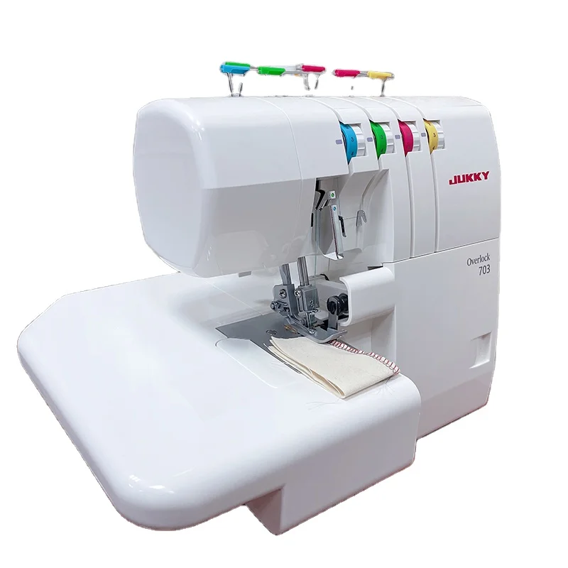 JUKKY 703 High-Speed Overlock Sewing Machine Easy to Operate with Overlock Stitch Formation Home Industrial Use Overalls Leather