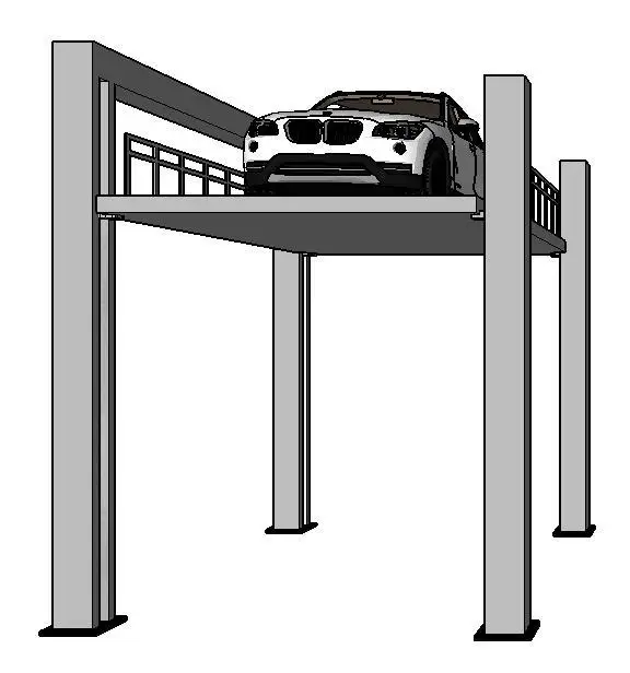 Moral Brand CE Approval Floor Car Lift Parking Lift 4 Post Car Lift