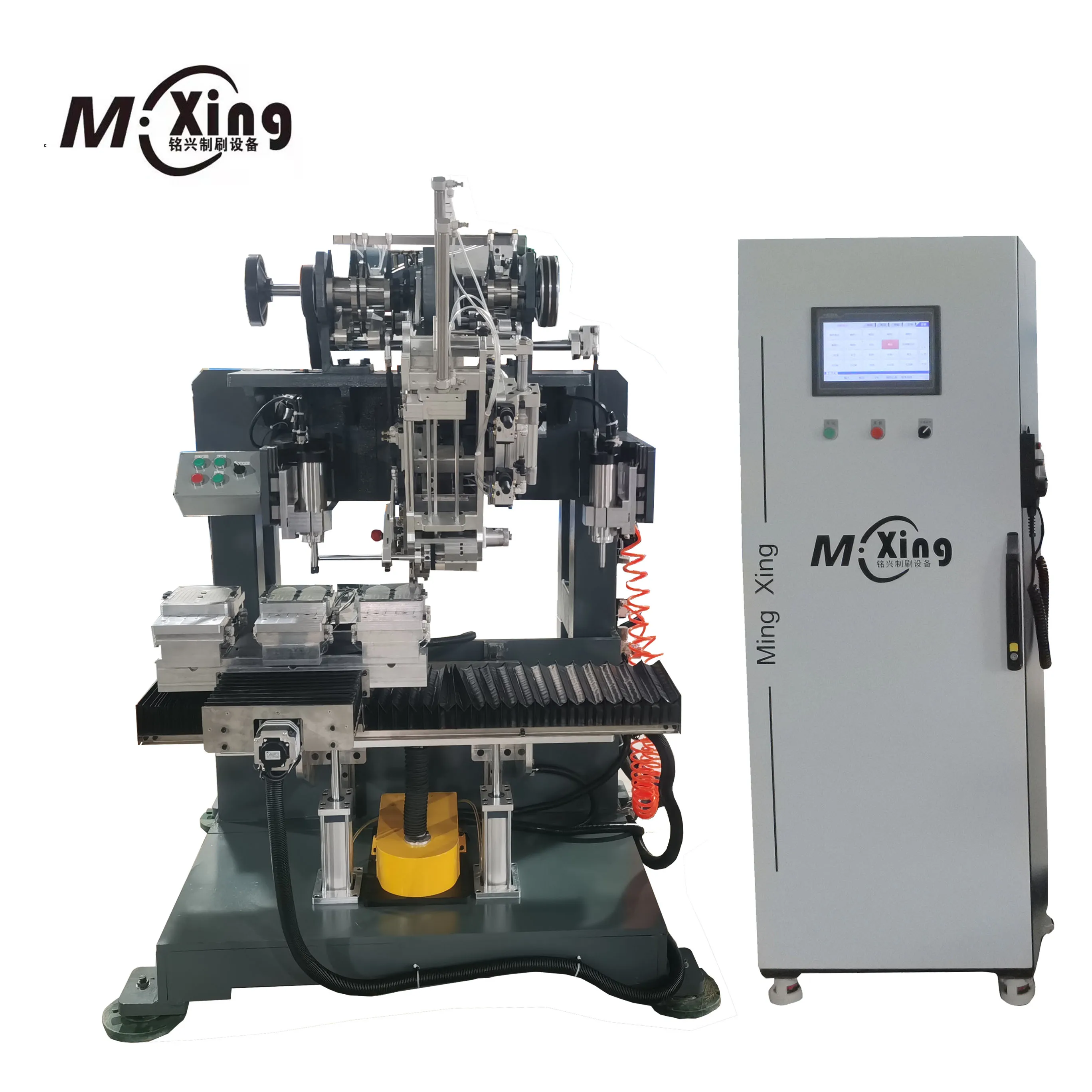 CNC 3 Axis 3 Heads 2 Drilling and 1 Tufting Broom Brush Making Machine High Speed