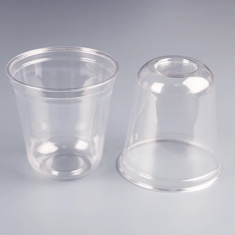 360-90 12oz 360ml U Shape PET Plastic Cup for Boba Tea Bubble Tea Cold Drink Coffee