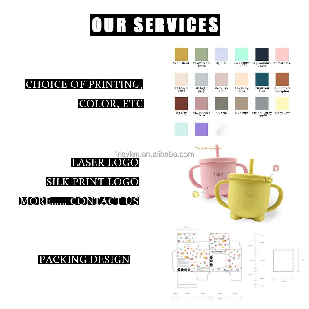 Baby Food Grade Silicone Cup with Straw and Lid Waterproof Leak-Proof Sippy Cup Small Glass for Thanksgiving Low MOQ