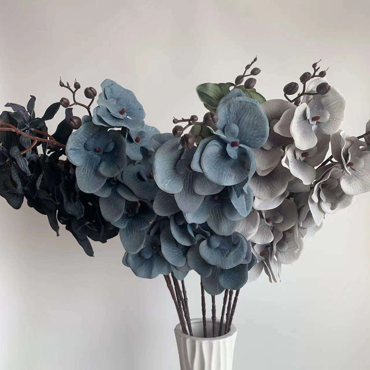 AF0502 осенние цвета новый дизайн 9 головок оптом искусственные шелковые орхидеи