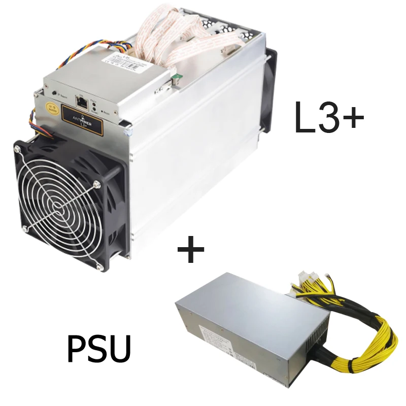 New second-hand  LTC Asic Blockchain Microbt Antminer L3+ 504M L3++ 540M With PSU Mining Machine Ltc Bitcoin Antminer Miner