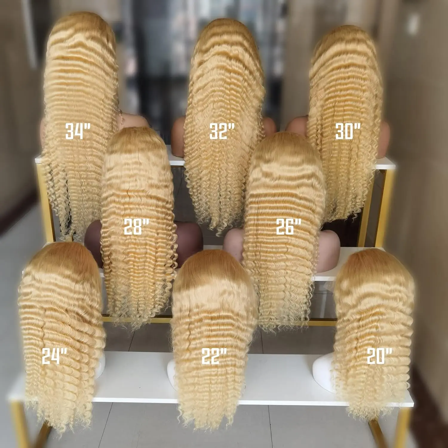 Glueless 613 Blonde deep Wave Brazilian 100% Human Hair 13x4 13x6 HD Transparent Lace Front Wigs Natural Hairline Honey Blonde