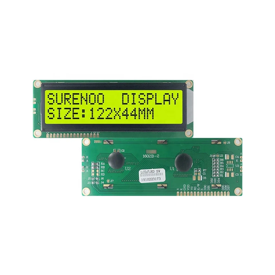 
122*44MM 162 1602 16X2 larger STN Character LCD Module Display Screen Panel LCM SPLC780D English Japanese Russian 