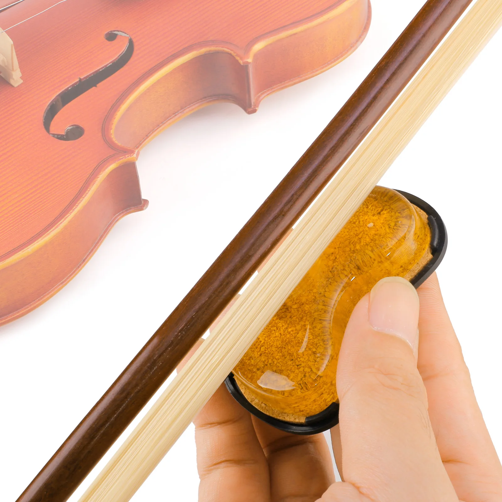 Violin Shape Wood Box Packaged Professional Violin Rosin the Original Low Dust Rosin String Instrument Accessories