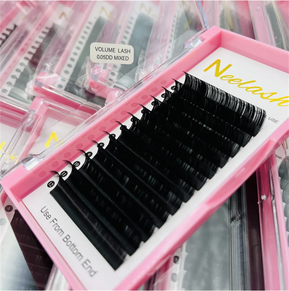 Korean PBT Custom Private Label Faux Mink Individual Lashes Supplies Lash Trays Volume Classic Cashmere Eyelash Extension