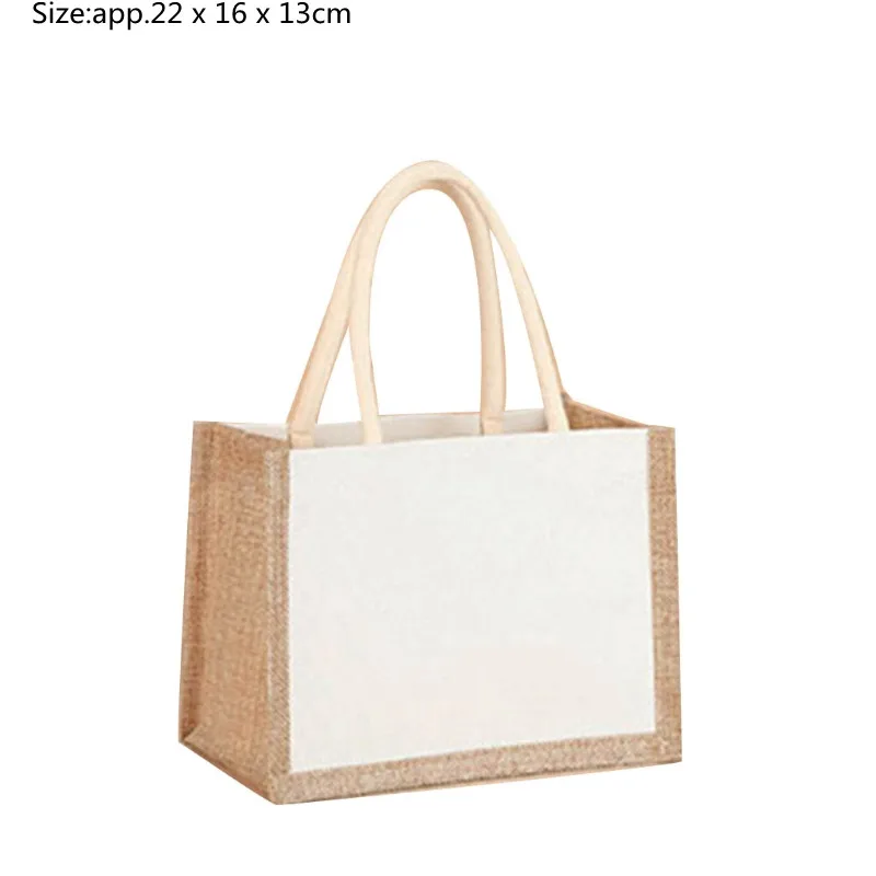 Eco Friendly Food Grade Custom Logo Promotion Gift Canvas Burlap Jute Tote Bag