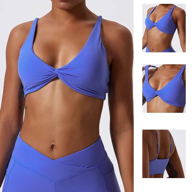Wholesale High Quality Yoga Wear Sports Top Custom Sexy Breathable Fitness Workout Gym Bra For Women Push-up