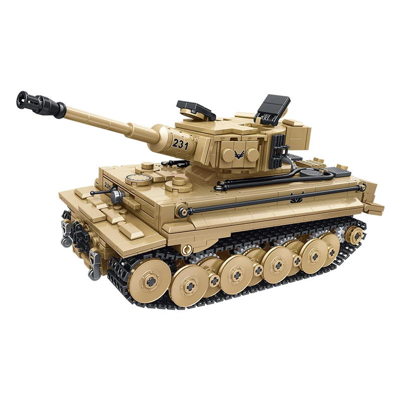 wholesale  Tank Model Bricks Army Military Vehicles Remote Control Building Block Military Tank Toys for Children