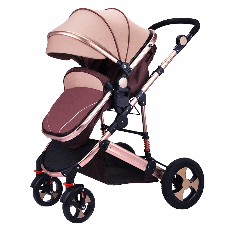 baby stroller 2019 china baby stroller factory hot mom stroller 2019/Aluminum Alloy Leather fabric 3-in-1 babystroller /