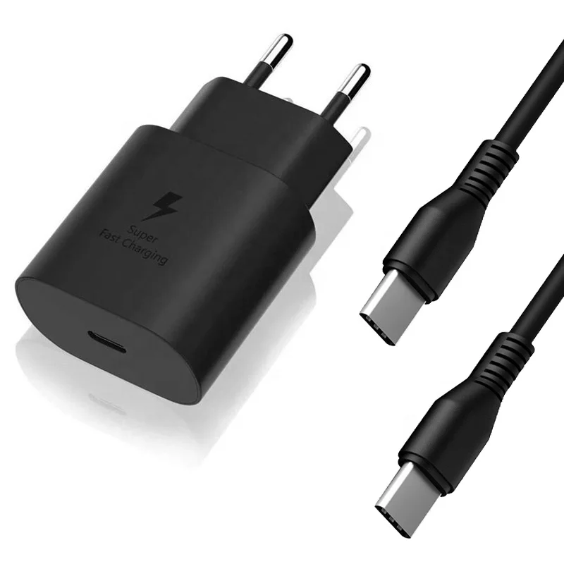 QC3.0 PPS PD3.0 Power Adapter Quick Charge Blocker PD Wall Travel 25w USB C Fast Charger with Cable