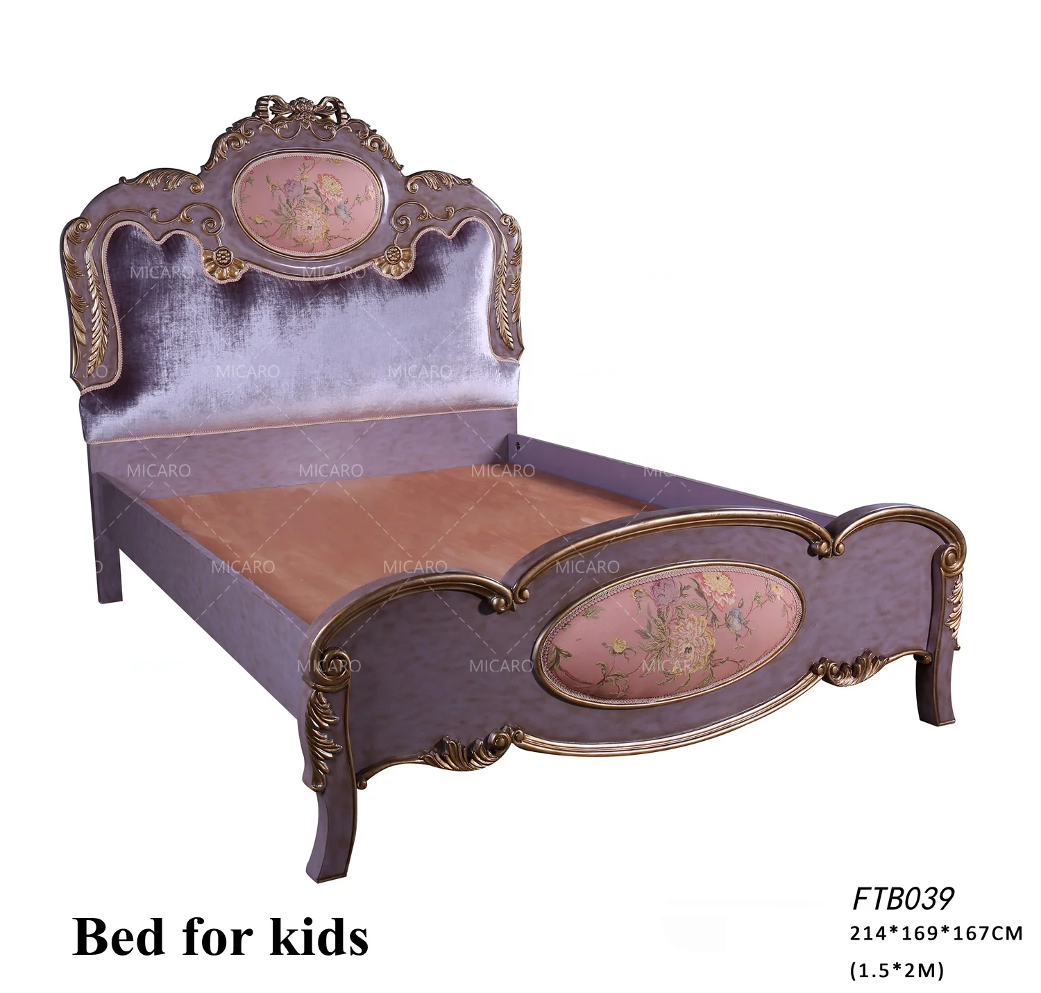 Rococo, классический стиль, цельная древесина, ручная резьба, принцесса, детская спальня, набор мебели