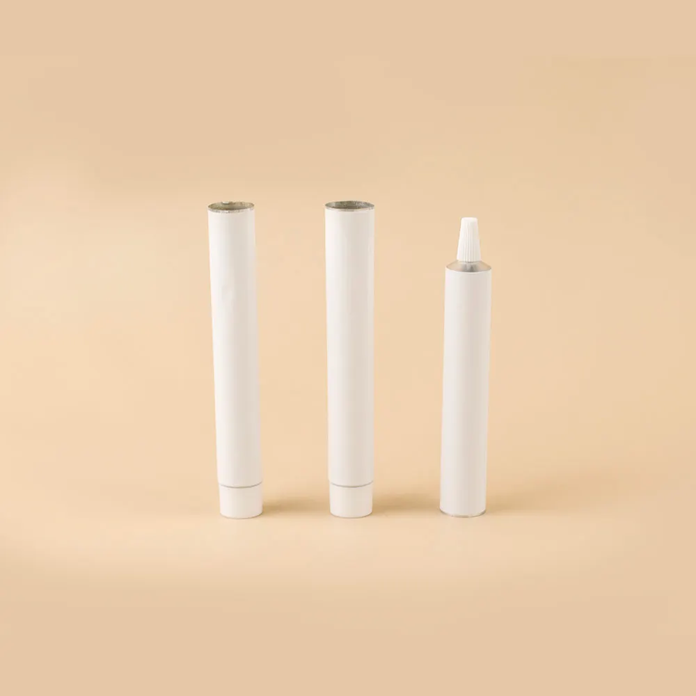 Six Color Soft Aluminum Adhesive Tubes Packaging With Extended Plastic Nozzle