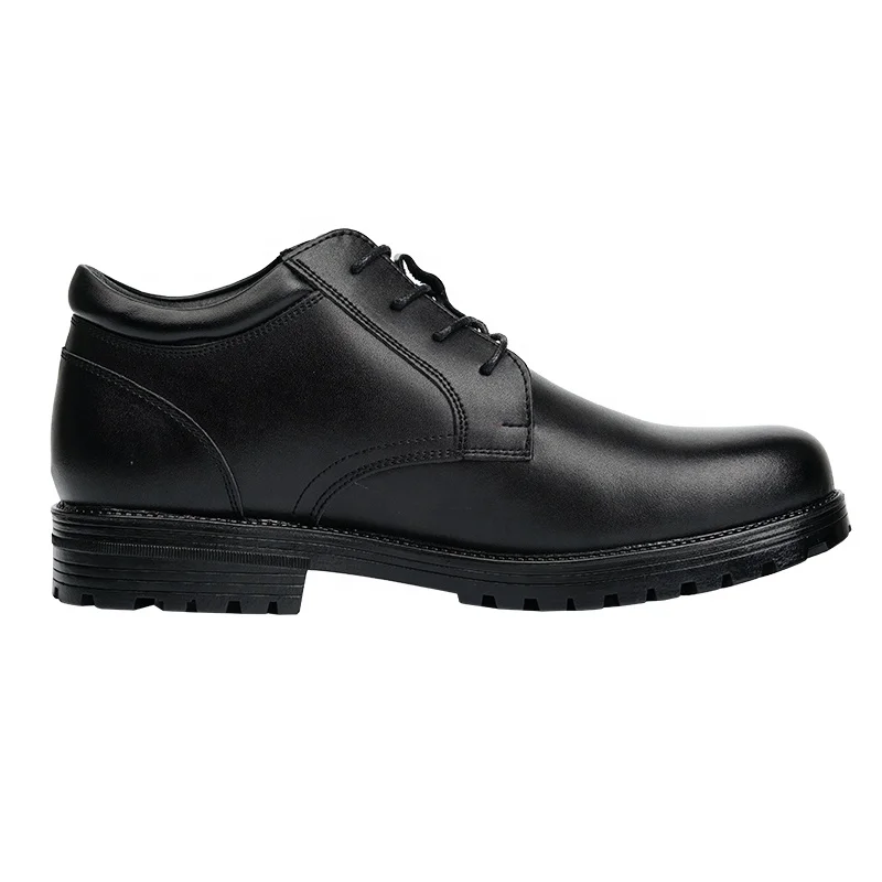 High Quality Black Oxford Shoes Winter Thick Wool Lace Up Work Shoes For Men