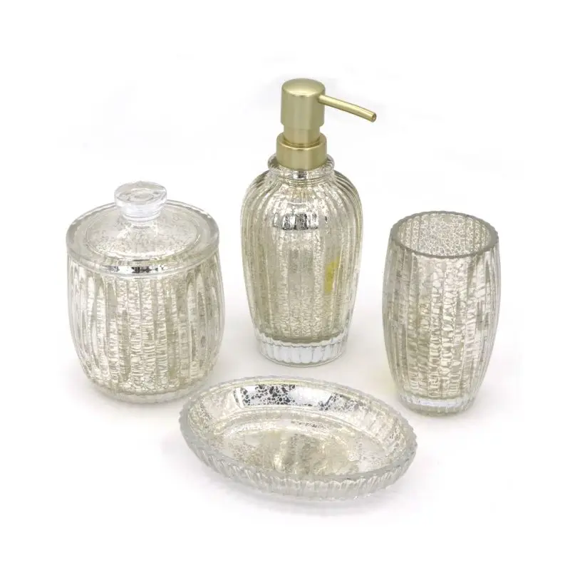 Gold Glass 5 Star Bath Set Hot Sell Bathroom Accessories for hotel