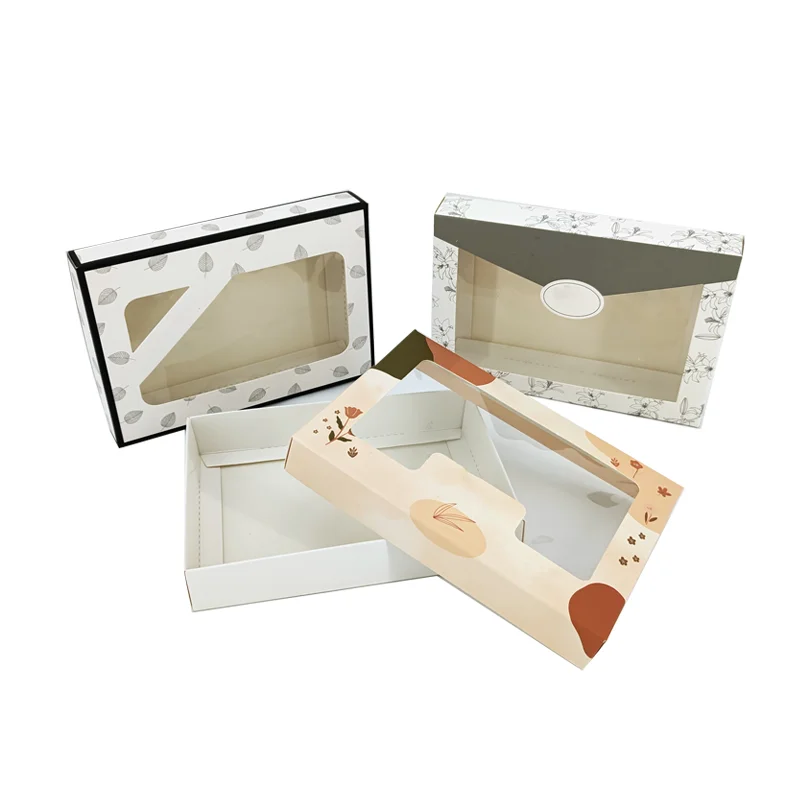 Factory Price Custom Cookie Candy Clothing Packaging Box with PVC Window for Wedding Christmas Gift Boxes