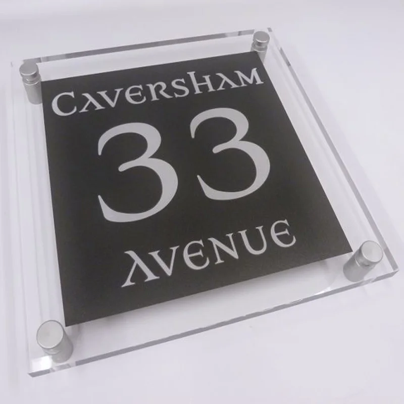 New new design glowing modern style acrylic house number for hotel, shop number sign