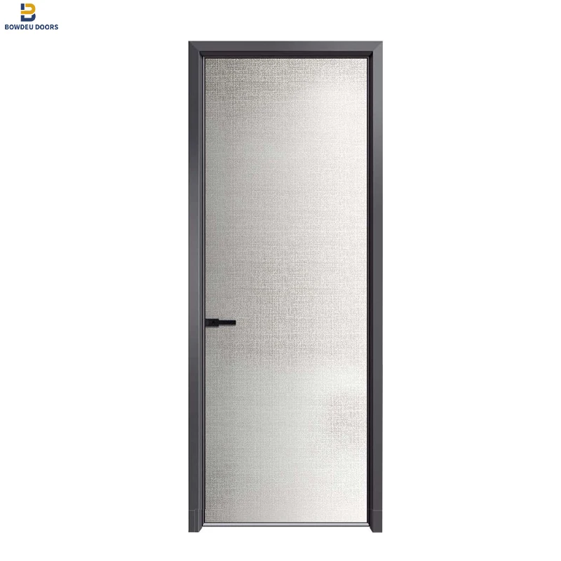Aluminum bathroom door for houses toilet door interior waterproof  single door leaf latest design by china supplier