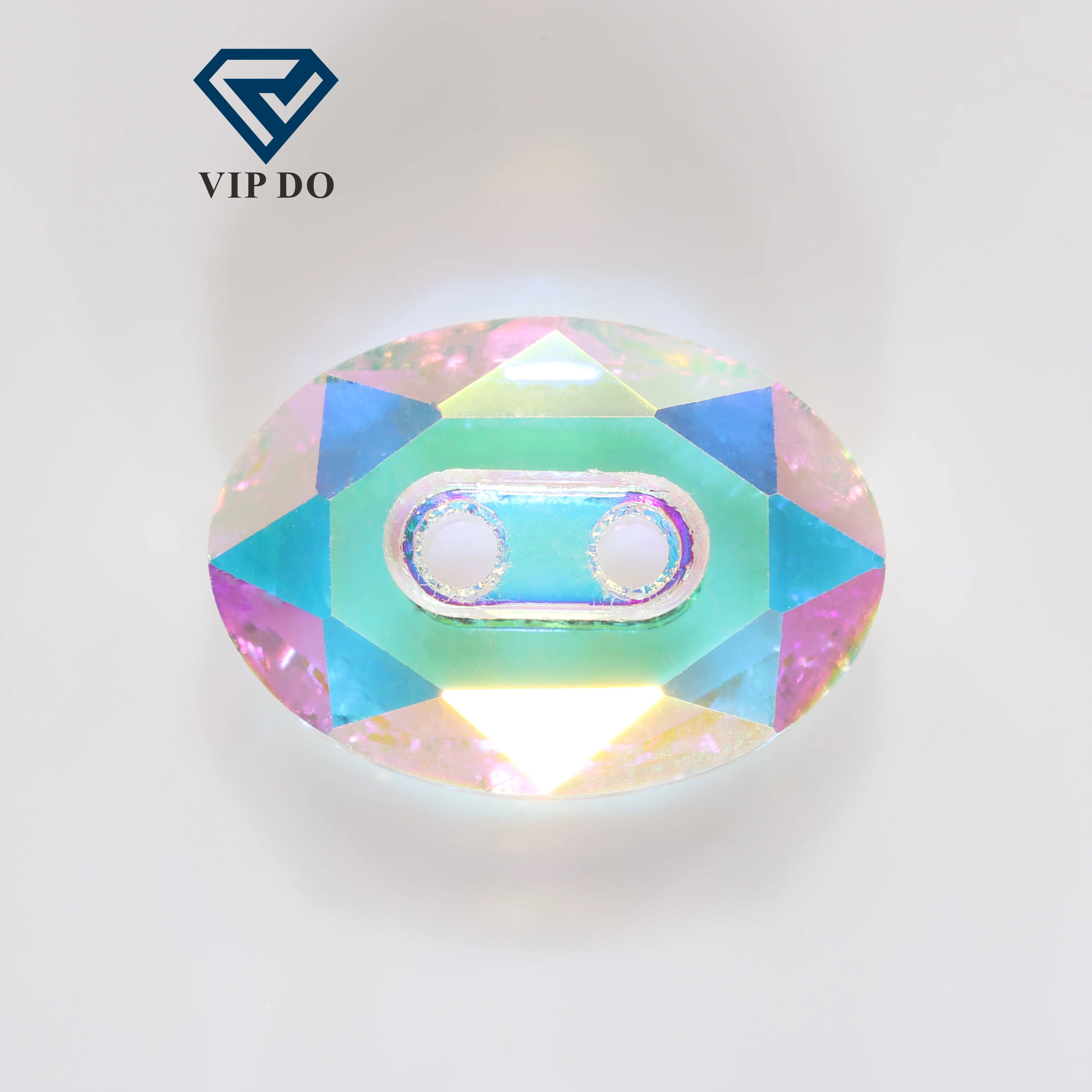 Новые товары от производителей кристаллическое стекло 10*14 овальная Нижняя кнопка с двойным отверстием серии K9 хрустальные носороги