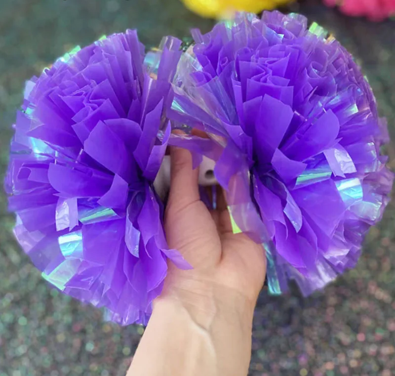 Neon color pink green purple yellow orange all size cheer pom poms
