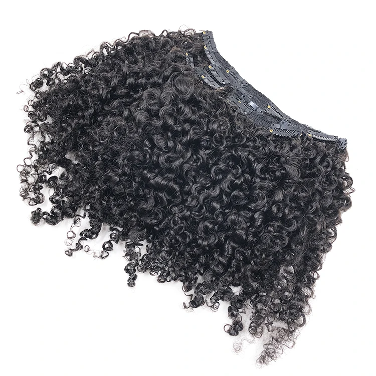 100% Virgin Human Hair Extensions Raw Afro Kinky Curly Clip-in 4A 4B 4C Waves Double Weft Lace Closure-Wholesale Price