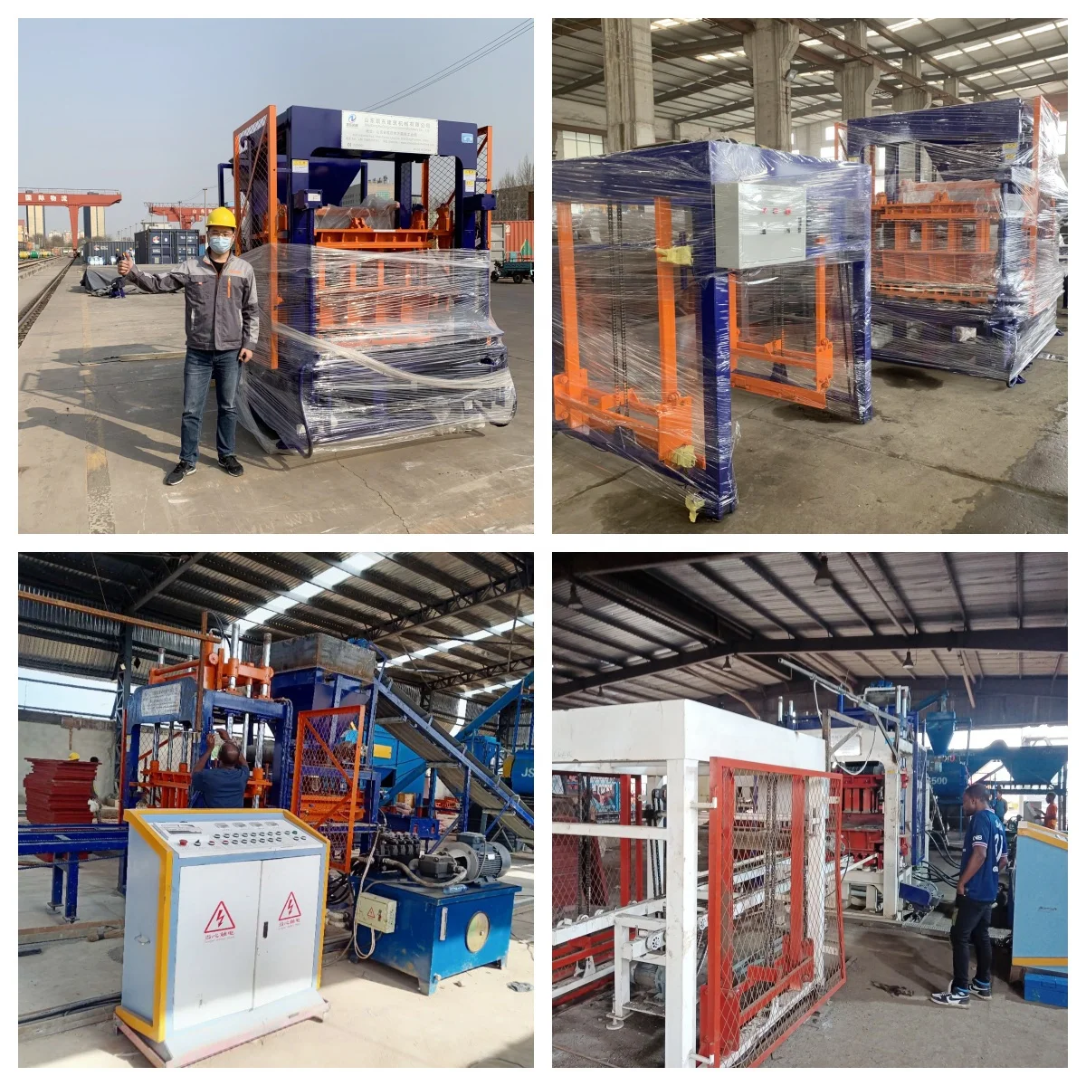 Kaidong QT4-15C Automatic Interlocking Brick Machine Hollow Concrete Brick Block Moulding Machine Cement Brick Making Machinery