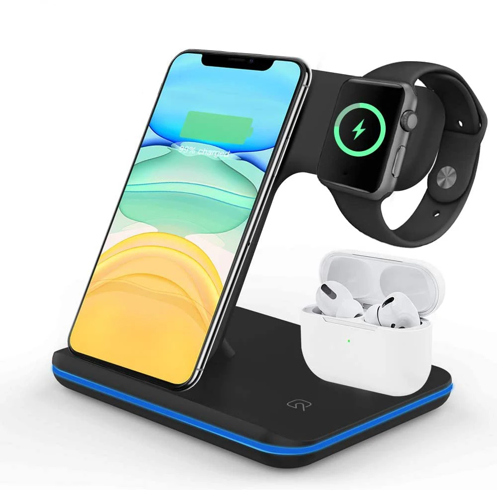 
Wireless Charger Fast Charging Station for Apple products Watch Airpods Pro iPhone 11/11pro/X/XS/XR/Xs 