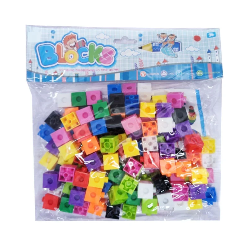 Educational Toy Learning Activities Math Linking Cubes Plastic Cubes Interlocking Building Blocks For Children