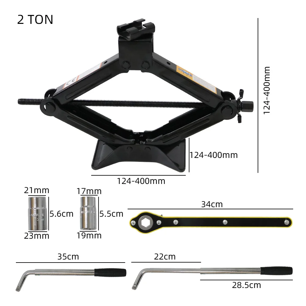 Factory manufacturing hot selling 1 ton scissor car jack with hand crank